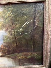 Antique Oil Painting On Board? VTG Guyzlaine Smith Signed Boho Gallery Aesthetic