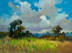 Oil Painting Summer Meadow Glade Y. Suprunchuk Unframed Original nAAA4396