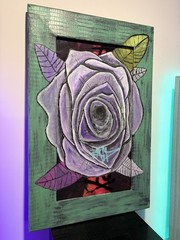 1 of 1 Original Oil Painting 36” x 58” Abstract Lavender Rose Portrait 🔥