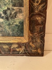 Antique Watercolor Landscape Painting Laura Elizabeth Hunter Nicely Framed 1860s