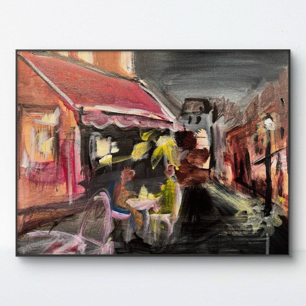 SAMATOWIC Cafe 11×14 Abstract Expressionism Handmade Signed Original Art 333