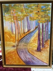 Original Signed Watercolor Painting • Into The Dream Landscape Art • Framed