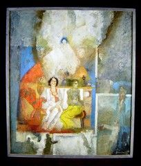 František Nikl 1935 Vracow – Prague / Expectation / Painting, Signed / 1993