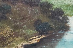 Eduard Caret 1910- Oil Painting French Barbizon Impressionist Landscape Listed