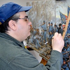 Mark Maritato Original Painting Art Civil War Soldier 11th NY Zouave Manassas