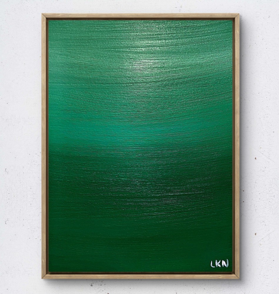 Laeknapes 12×9 Original Abstract Paper Museum Home Painting Artwork Lake Depths