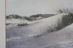 Sand Dunes Vintage Watercolor Painting Signed Dewberry 75