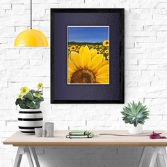 Hand Painted Bright Sunflowers Easy To Frame Wall Art Acrylic 11×13” Art Paper