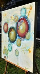 Abstract art – Glimmer of Becomin – 30 x 30 IN / 76 x 76 CM – Large Abstract Art