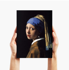 CUSTOM GLASS PRINT (SMALL SIZE) – GIRL WITH PEARL EARRING – JOHANNES VERMEER