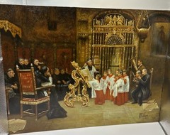 The Chorus Jose Gallegos Y Arnosa Phillips Reproduction Oil Wood Panel 12×16