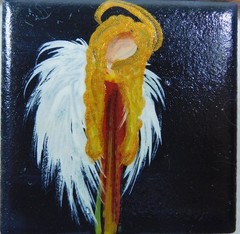 Wholesale Lot of 10 Angels Light Beings on Ceramic Tile Magnet Art by Rain Crow