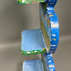 Sam The Dot Man McMillan Folk Art Original Hand Painted Heart Shelf SIGNED, NC