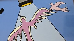 Alain Despert, Jesters and Doves, Acrylic on Canvas, A Bora Bora Artist