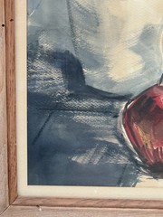 Freda Morehouse, Texan (1918-2006) „White Jug“ Watercolor 1957