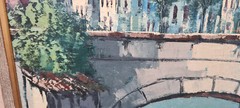 Beautiful antique oil painting artwork with frame painting oil painting city