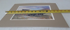 Watercolor on Paper Board Matted Original by Don Trout 16 x 13.5 in
