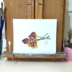 Original Watercolor Painting „Mother’s day“ Still Life 8×10 by JJ