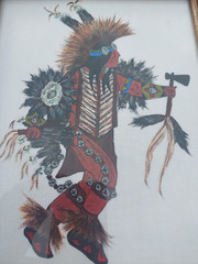 Vintage Hopi Kachina Dancer Painting Signed
