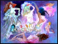 Julian Ritter „Dancing In Hell“ Original Fine Oil Painting 24″ X 36″ – 41
