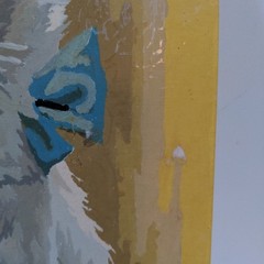 Fluffy Kitten Paint By Number Painting Unframed Craft Master 1971 9″ x 12″
