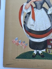 ANTIQUE WPA ERA PAINTING AMERICANA PORTRAIT HISTORY LISTED FAMOUS ALEXANDER