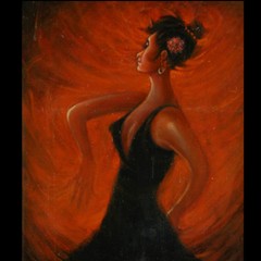 „Flamenco Dancer“ By Anthony Sidoni 2004 Signed Oil on Canvas 23 1/4″x19 3/4″