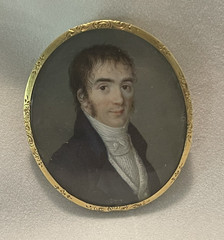 c 1830 Miniature Portrait of English Gentleman 15k Gold Frame – Tested