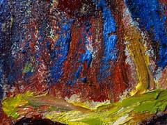 ORIGINAL FAUVE POP ART SIGNED OIL PAINTING ABSTRACT PORTRAIT VINTAGE FOR SALE NR