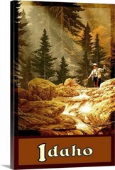 Idaho Fly Fishing For Trout Giclee Art Print Canvas
