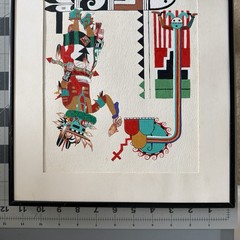 Original Hopi Katsina Painting Signed Robert S Albert ’82 Framed Native Art IAIA