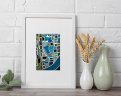 Original Painting Acrylic Modern Abstract Art 8×10 Matted Jimarieart