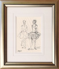 Edgar Degas – old sketch WATERCOLOR- GREAT !!!