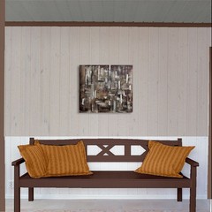 Abstract acrylic painting on rolled canvas by Monica Fallini 30in x 36in