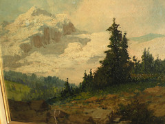 Laszlo Neogrady 1896-1962 earlier mountain landscape painting Hungarian artist