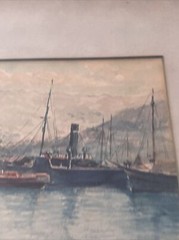 ANTIQUE PAINTING IMPRESSIONISM COASTAL NAUTICAL STACHOVSKI SIGNED PORT MARINA
