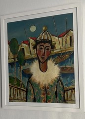 Mijares Oil On Thick Cardboard Or Cartón , Circa 1950