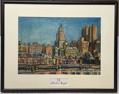 Vintage F Richardson Murray ‚A Modern BAGHDAD‘ Iraq CITY Architecture Painting