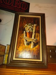 Vintage Dale A. Klee Signed Painting Framed Acrylic On Canvas 19″ x 31″ Daisies