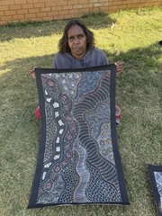 Rayleen Price Pula, Authentic Aboriginal art .Incl Photo’s and COA.