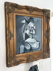 Pablo Picasso 1881-1973 Signed ,Oil on Canvas. In The style of. High End Frame
