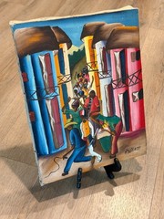 Original Caribbean Painting – Dance Parade on Stretched Canvas – Artist Signed
