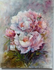 ROSE FANTASY Original 11×14 Oil Floral Painting on Canvas Creative Art R. Klein