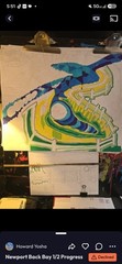 Howard Yosha „Newport Back Bay“ Abstract Landscape/Seascape Painting 2025