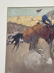 JOSEPH STAHLEY PAINTING AMERICAN REGIONALISM IMPRESSIONISM COWBOY RODEO FAMOUS