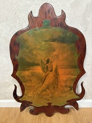 VTG John Pitre Pegasus (1972) Wood Lacquered Hanging Wall Art 35.5×22” LARGE