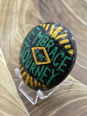Embrace The Journey, Inspirational Stone Art, Painted Rock