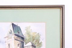 Porte Saint-Louis Quebec Watercolor Painting Signed Michelle Lemay Flesher
