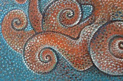 Original oil painting „Octopus“. The painting was created by a Ukrainian artist