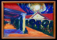 Original Painting PIESTANY – NAPOLEONIC BATHS – SPA CITY – SLOVAKIA – OIL/CANVAS